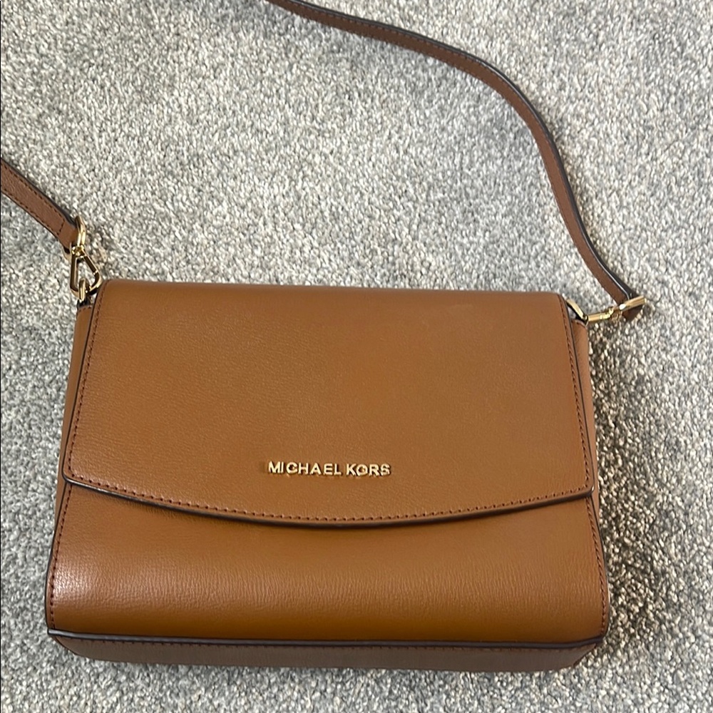 Michael Kors Tan Leather Crossbody Bag